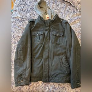 Levi’s men’s cotton hoody Sherpa trucker jacket